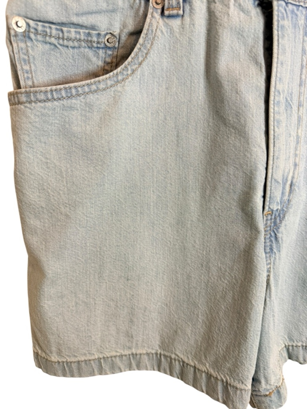 NWT Levi’s Denim Romper Jumpsuit Light Wash Utility Short Sleeve Size S - Picture 7 of 10